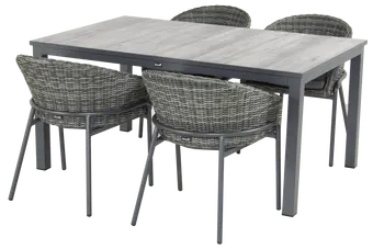 Comino Tuintafel 163x105cm - Grijs blad