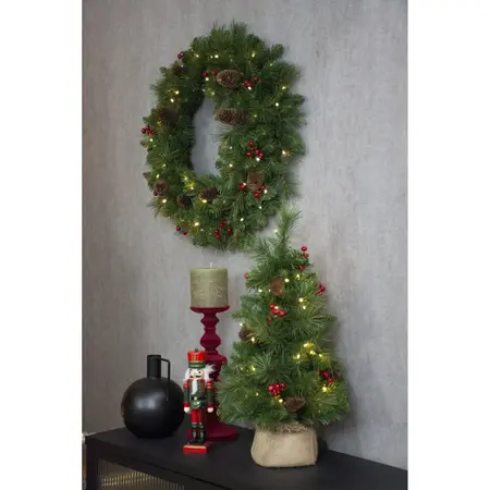 Everyday Miniature Pine Cone & Berry Burlap - D46/H81cm - afbeelding 3