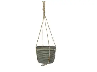 Hanging Pot Stripe - D15/H14cm Groen