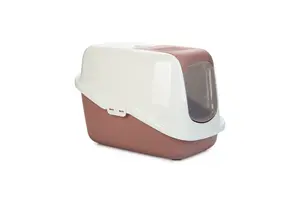 Kattenbak Nestor Roze/Wit