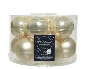 Kerstballen Glas Enamel/Matt - D5cm