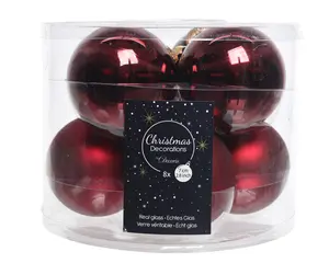 Kerstballen Glas Shiny/Matt - D7cm