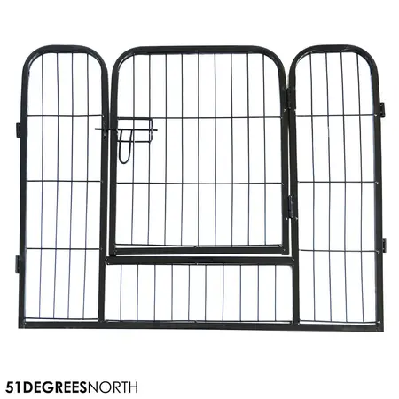 Pl Playpen 8Panel Black 100X80 - afbeelding 5