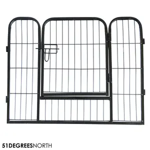 Pl Playpen 8Panel Black 100X80 - afbeelding 5
