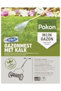 Pokon Bio Gazonmest met Kalk 3-in-1 - 1kg