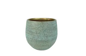 Pot Ryan - D22/H20cm Shiny Blue