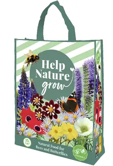 Shopping Bag Bees & Butterflies - Help Nature Grow