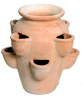 Whitewash Strawberry Pot - D38/H40cm Terra