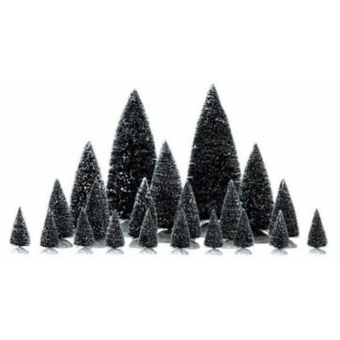 Assorted Pine Trees - set van 21 verschillende maten kerstbomen