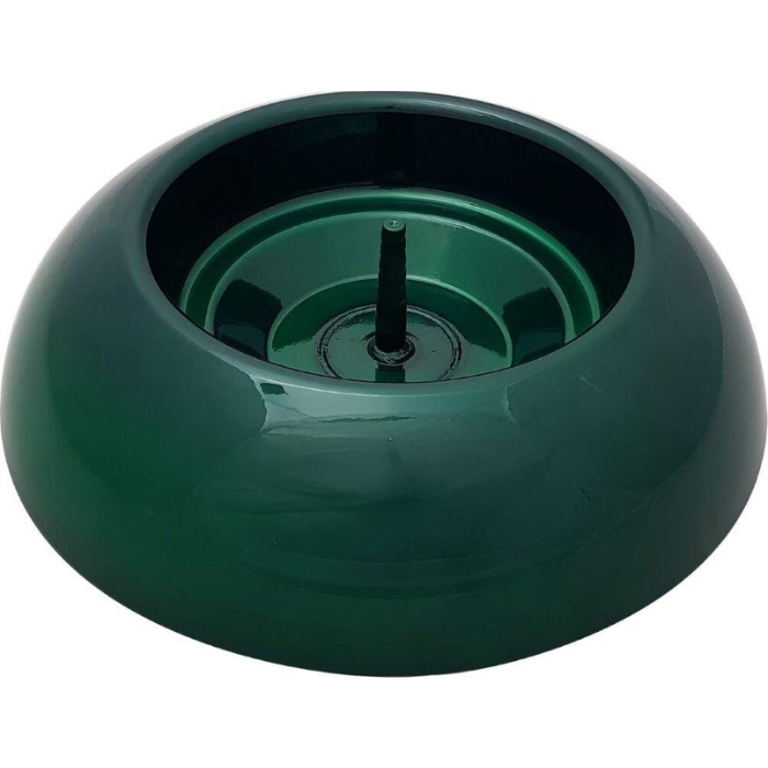 Groene metallic ronde kerstboomstandaard Easyfix classic met metalen pin