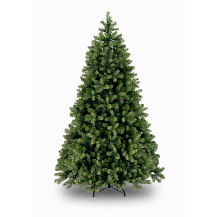 Groene kunstkerstboom Bayberry metalen voet H 243 cm