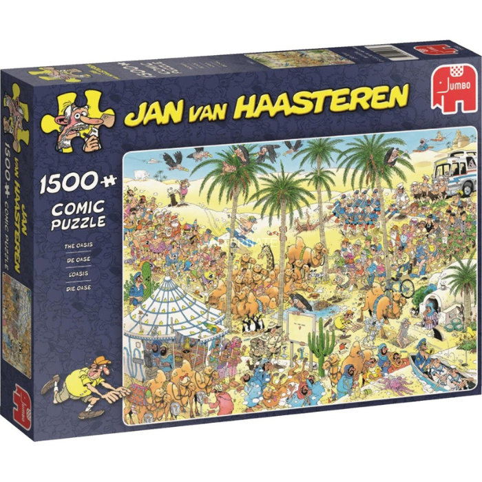 Blauwe doos legpuzzel Jan van Haasteren De Oase 1500 stukjes