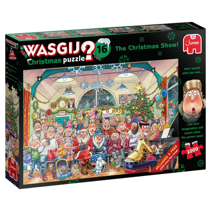 Zwarte doos legpuzzel Wasgij 16 the christmas show 2 x 1000 stukjes