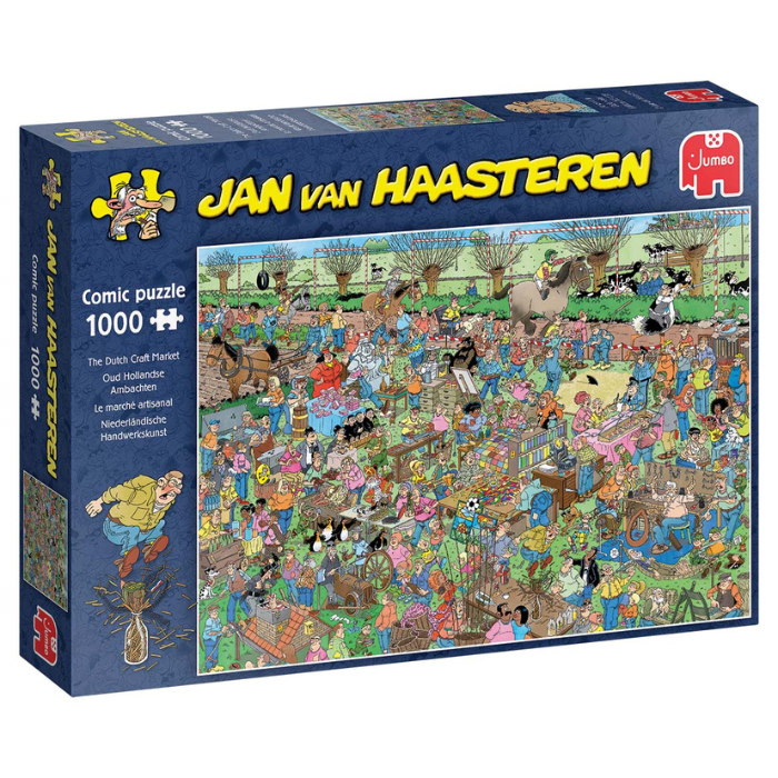 Blauwe doos legpuzzel Jan van Haasteren oud hollandse ambachten 1000 stukjes