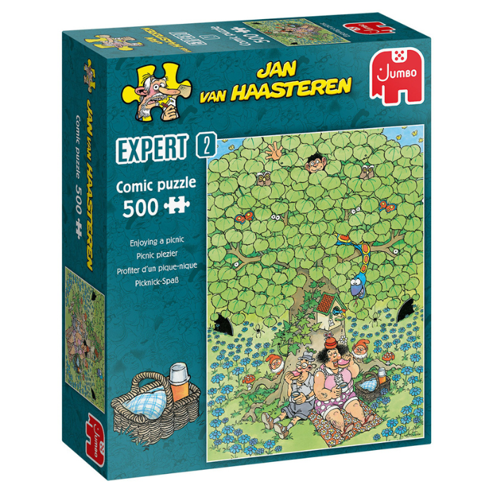 Blauwe doos legpuzzel Jan van Haasteren Expert 2 Picnic plezier 500 stukjes