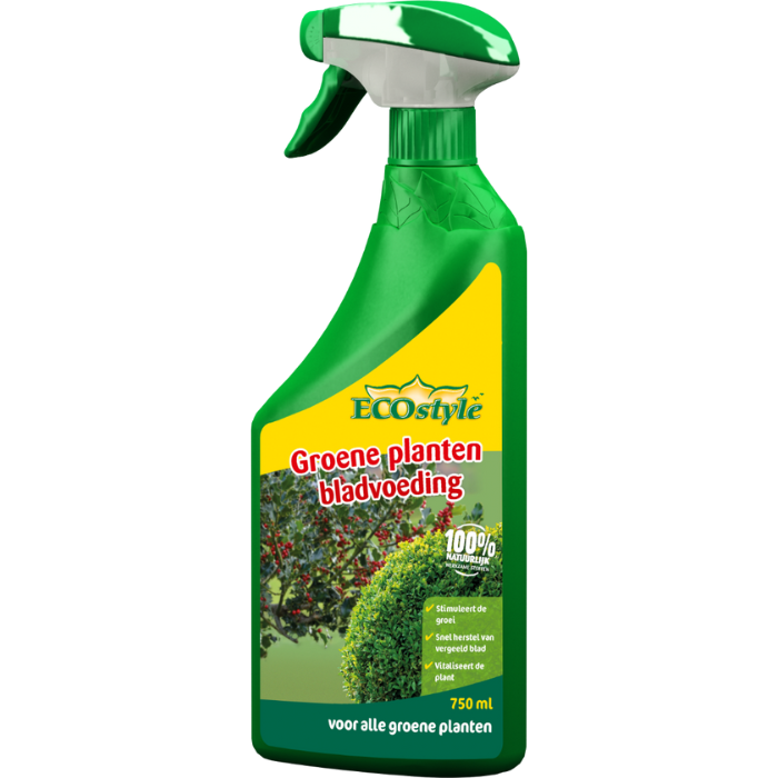 Groene spuitfles ECOstyle groene planten bladvoeding 750 ml