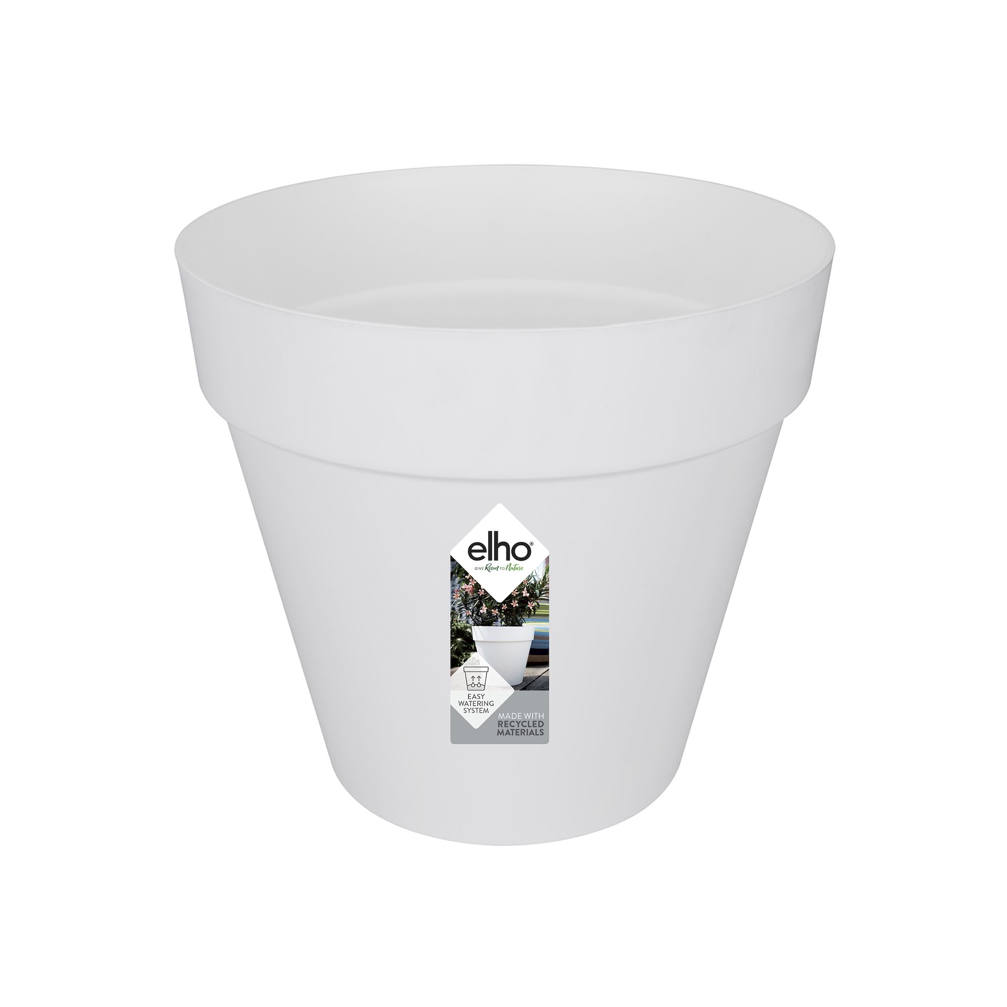 Elho Bloempot Loft Urban Rond D 30 cm Wit Logo