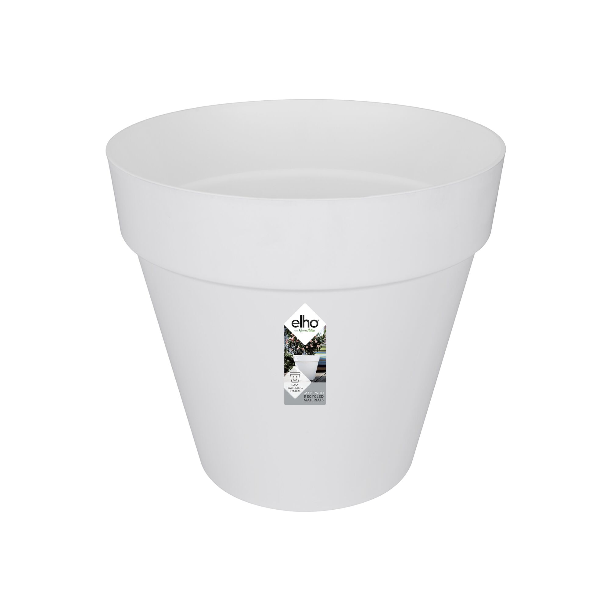 Elho Bloempot Loft Urban Rond Wielen D 40 cm Wit Logo