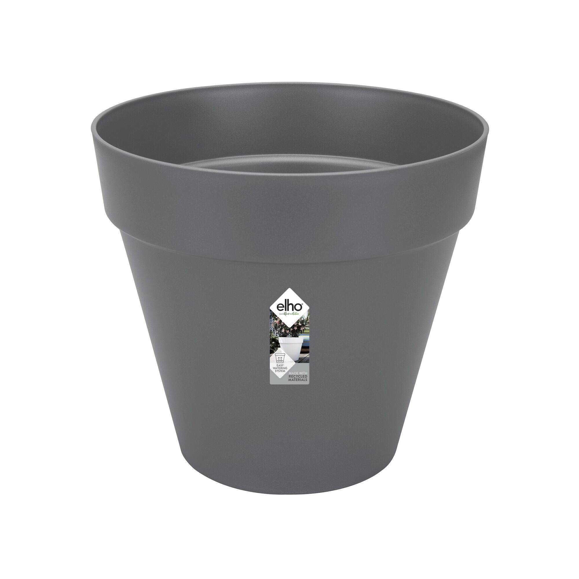 Elho Bloempot Loft Urban Rond Wielen D 50 cm Antraciet Logo