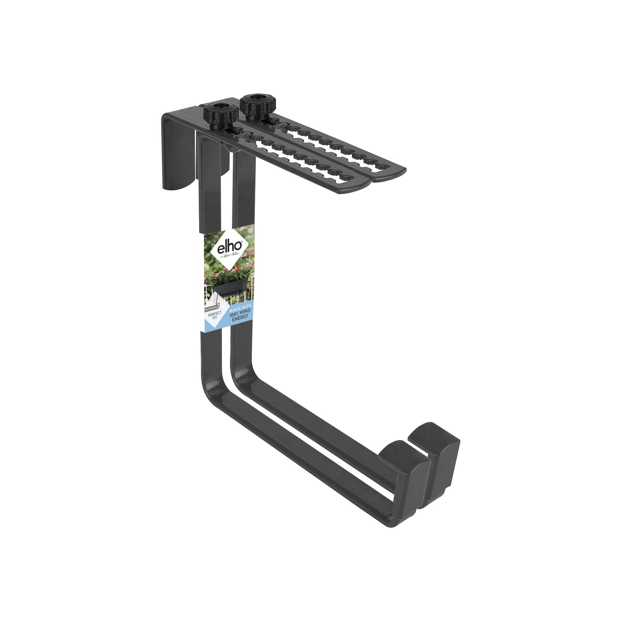 Elho Balkonhaak Barcelona L 21 cm Antraciet Logo