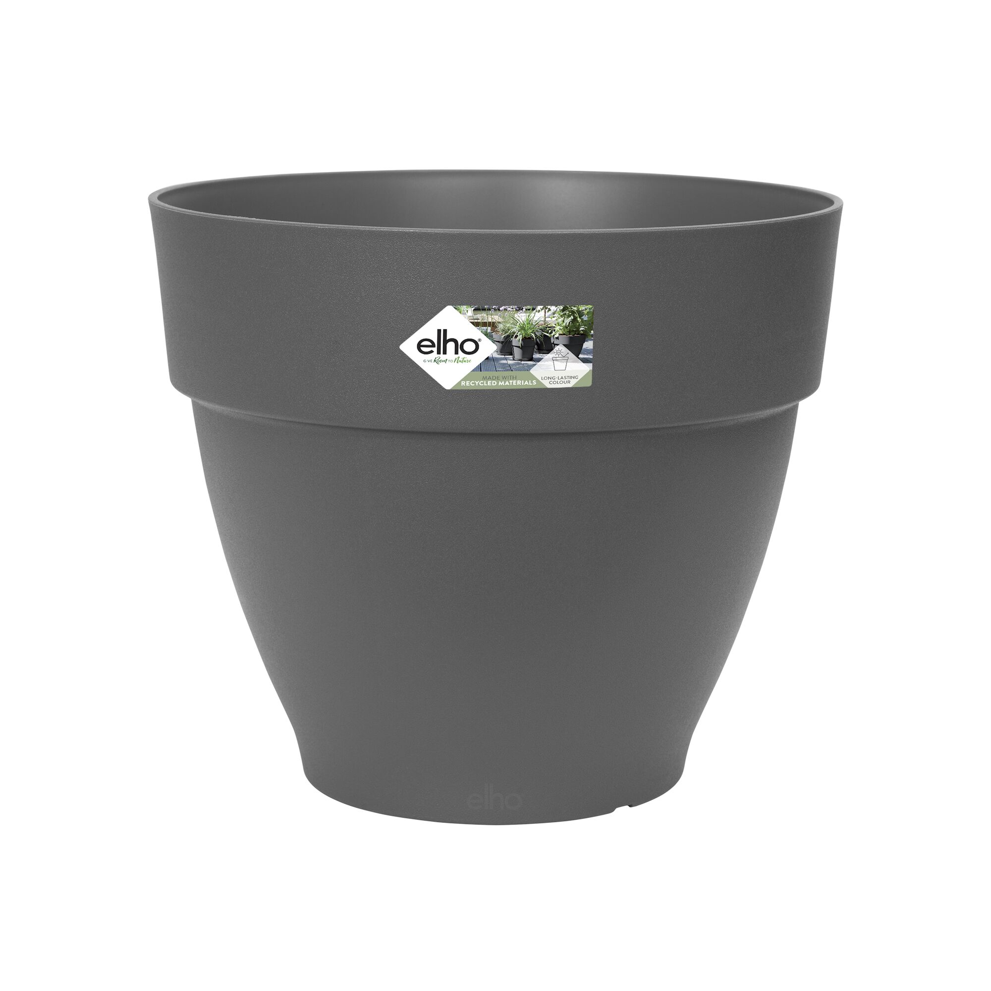 Elho Bloempot Vibia Campana Rond D 20 cm Antraciet Logo