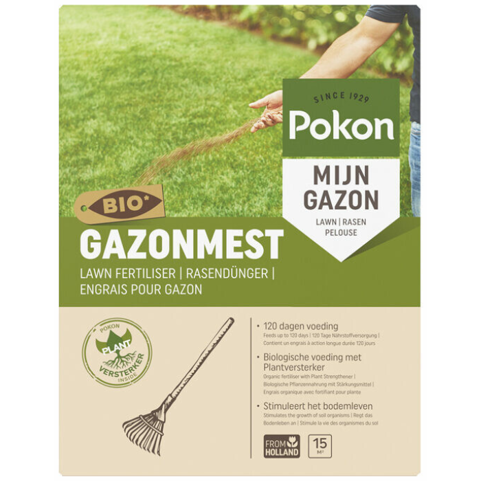 Beige groene doos Pokon gazonmest 1 kg