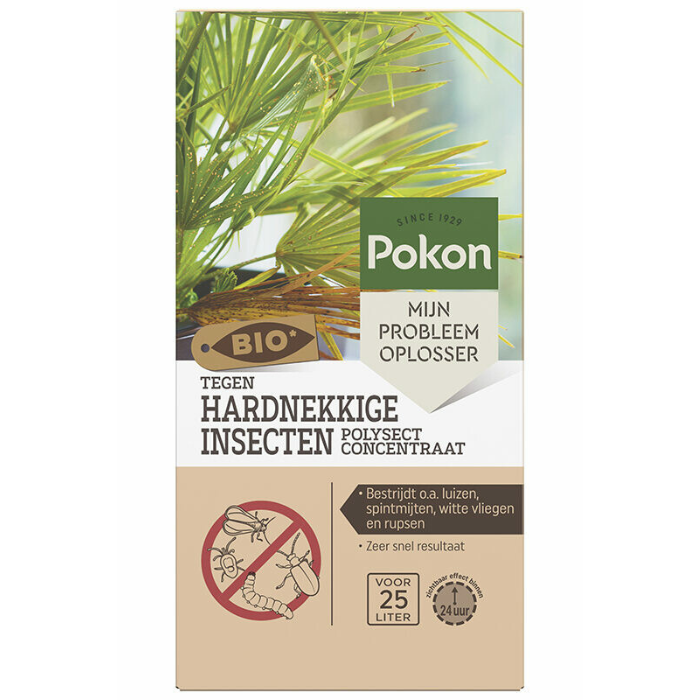 Beige doos Pokon tegen hardnekkige insecten polysect bio concentraat 175 ml