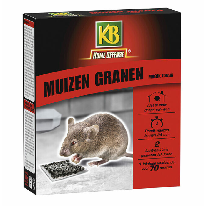 Rode doos KB Muizen granen magik grain afbeelding etende muis