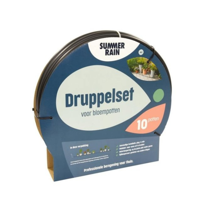 Druppelset Summerrain voor 10 bloempotten verpakking voorkant