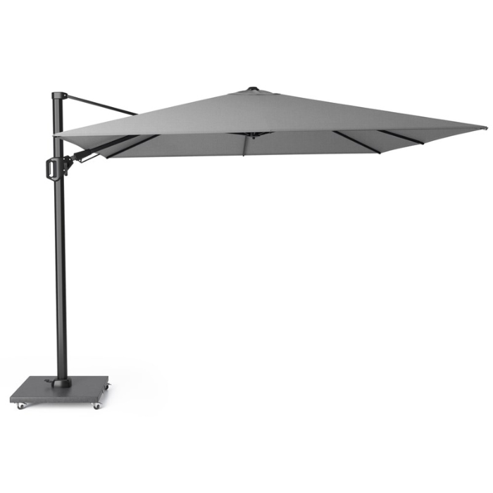 Zweefparasol Challenger T² 300x300 - Lichtgrijs Zijaanzicht