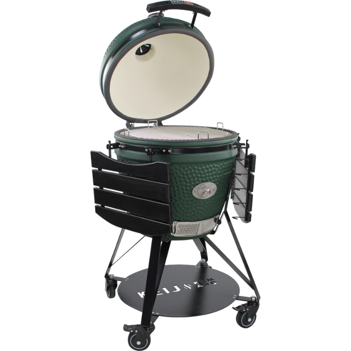 Barbecue Keij Kamado Legend Large Green 21 inch met open deksel