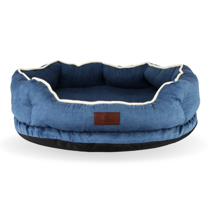 Blauwe honden en kattenmand Adomnia Crown met opstaande rand