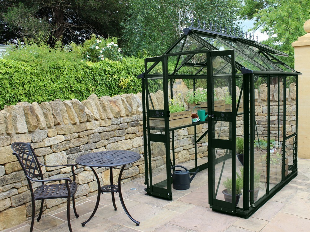 Halls Greenhouses Tuinkas Birdlip 64 - Groen Gecoat