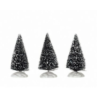 Lemax Bristle Tree - set van 3 kerstboompjes met sneeuw