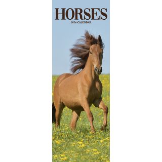 Kalender 2024 Lange smalle kalender Slimline Horses Paarden Tuinland