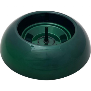 Groene metallic ronde kerstboomstandaard Easyfix classic met metalen pin