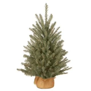 Groene Kunstkerstboom Dunhill Fir jute voet H 61 cm