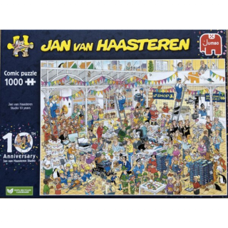 Puzzel jan van Haasteren Jan van Haasteren Studio 10 jaar 1000 stukjes Tuinland