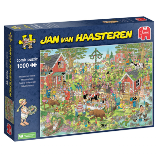 Blauwe doos legpuzzel Jan van Haasteren Midzomerfeest  1000 stukjes 