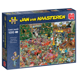 Blauwe doos legpuzzel Jan van Haasteren het kerstdiner 1000 stukjes