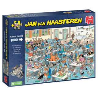 Blauwe doos legpuzzel Jan van Haasteren De Kattenshow 1000 stukjes