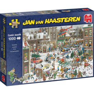 Blauwe doos legpuzzel Jan van Haasteren Kerstmis 1000 stukjes