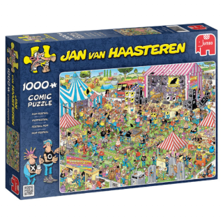 Blauwe doos legpuzzel Jan van Haasteren Popfestival 1000 stukjes