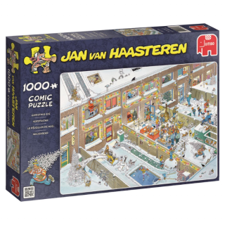 Blauwe doos legpuzzel Jan van Haasteren Kerstavond 1000 stukjes