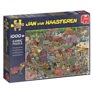 Blauwe doos legpuzzel Jan van Haasteren De Bloemencorso 1000 stukjes