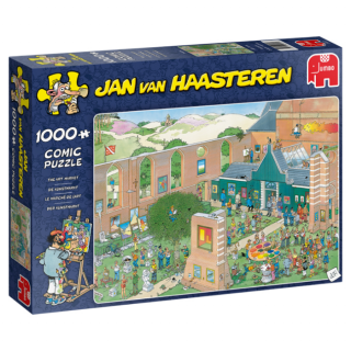 Blauwe doos legpuzzel Jan van Haasteren De Kunstmarkt 1000 stukjes