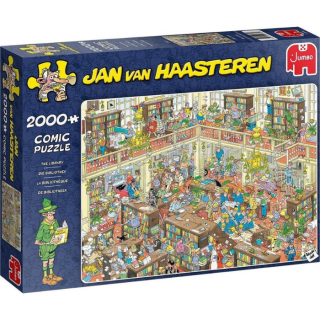 Blauwe doos legpuzzel Jan van Haasteren De Bibliotheek 2000 stukjes