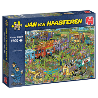 Blauwe doos legpuzzel Jan van Haasteren Food Truck Festival 1500 stukjes