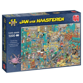 Blauwe doos legpuzzel Jan van Haasteren de Muziekwinkel 5000 stukjes