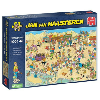 Blauwe doos legpuzzel Jan van Haasteren Zandsculpturen 1000 stukjes